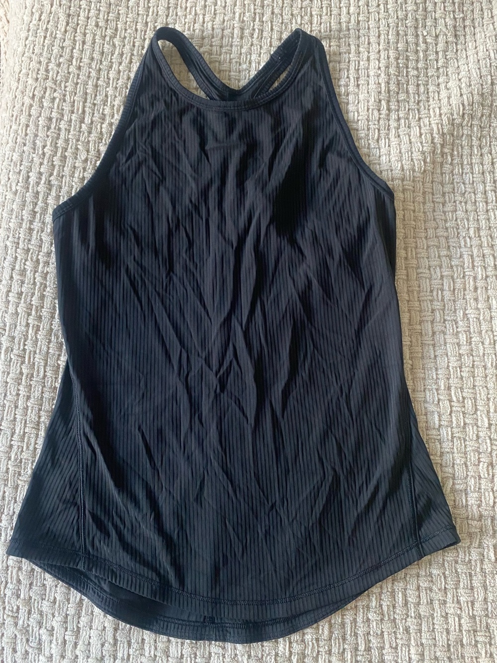 lululemon Black Ribbed Racerback Tank